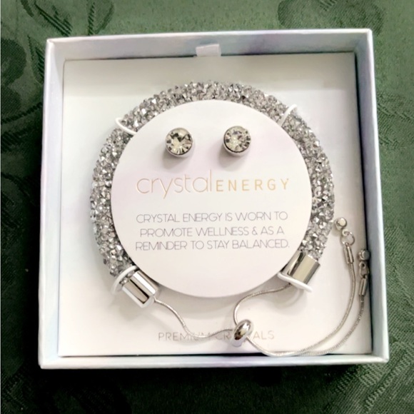 Crystal Energy Bracelet w/ Earrings - Picture 2 of 2